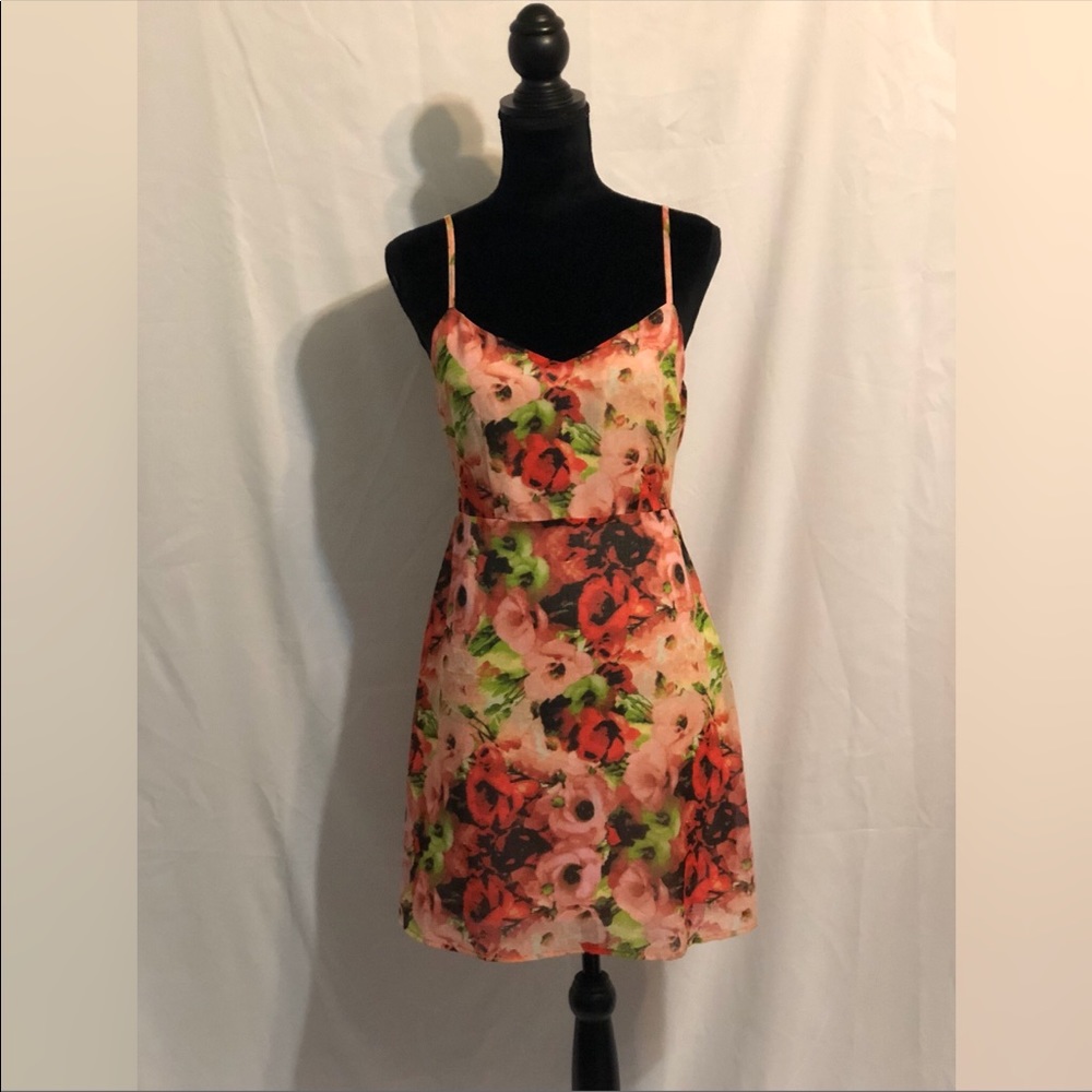Rose floral summer dress